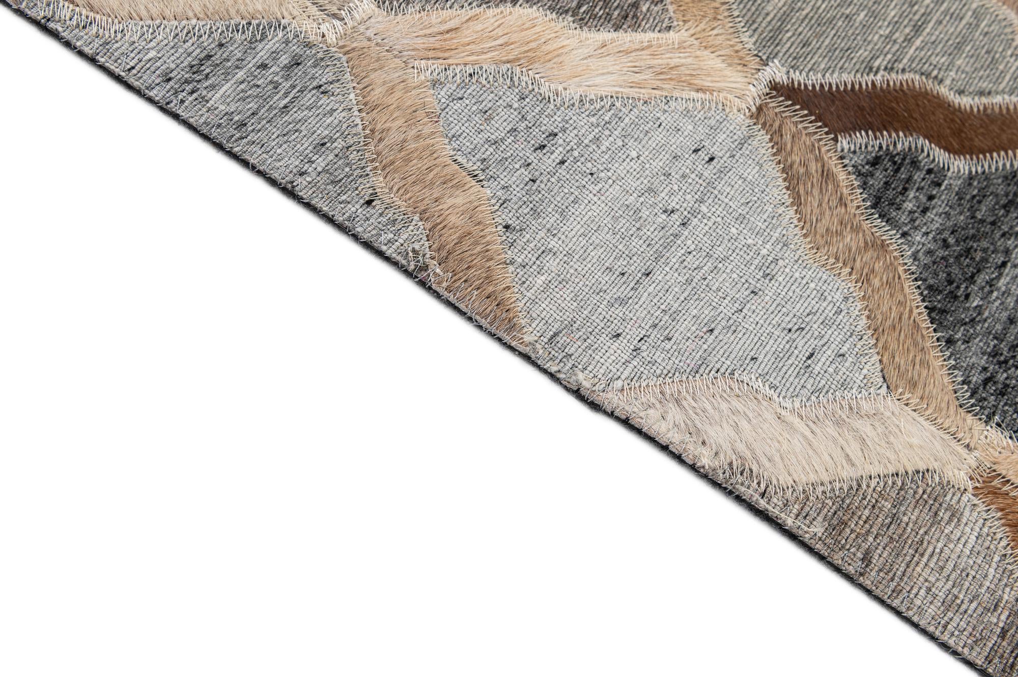 8' x 9' 10 Cowhide - Patchwork Rug