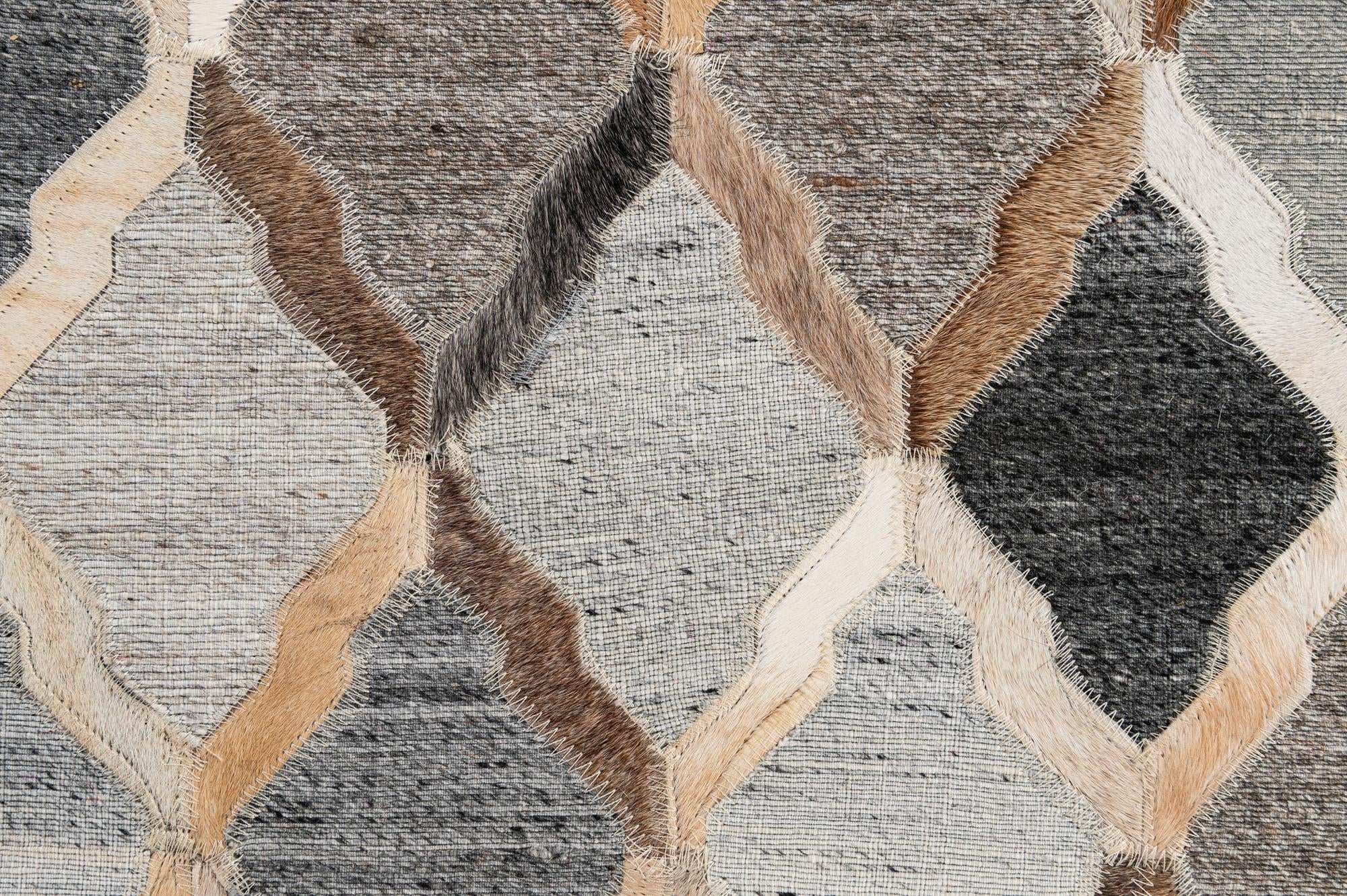8' x 9' 10 Cowhide - Patchwork Rug