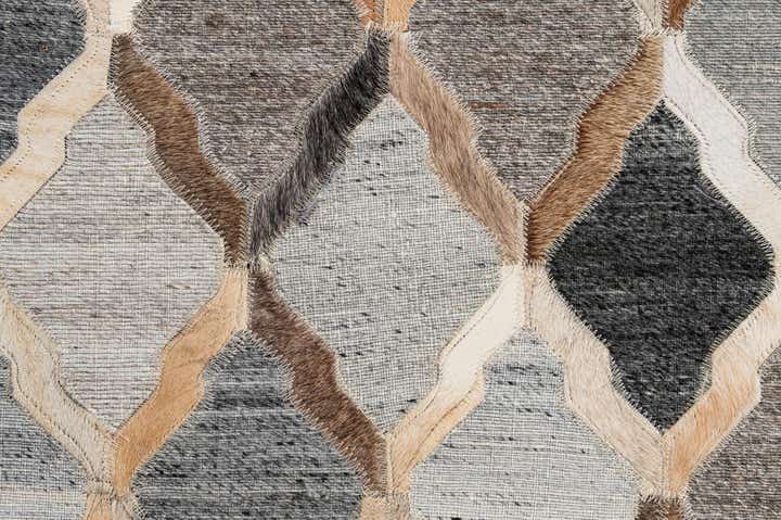 8' x 9' 10 Cowhide - Patchwork Rug