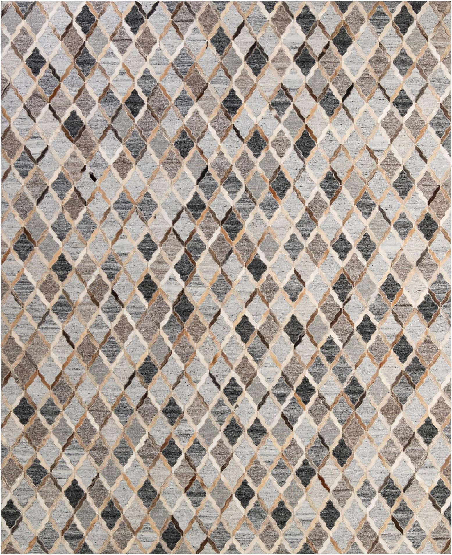 8' x 9' 10 Cowhide - Patchwork Rug