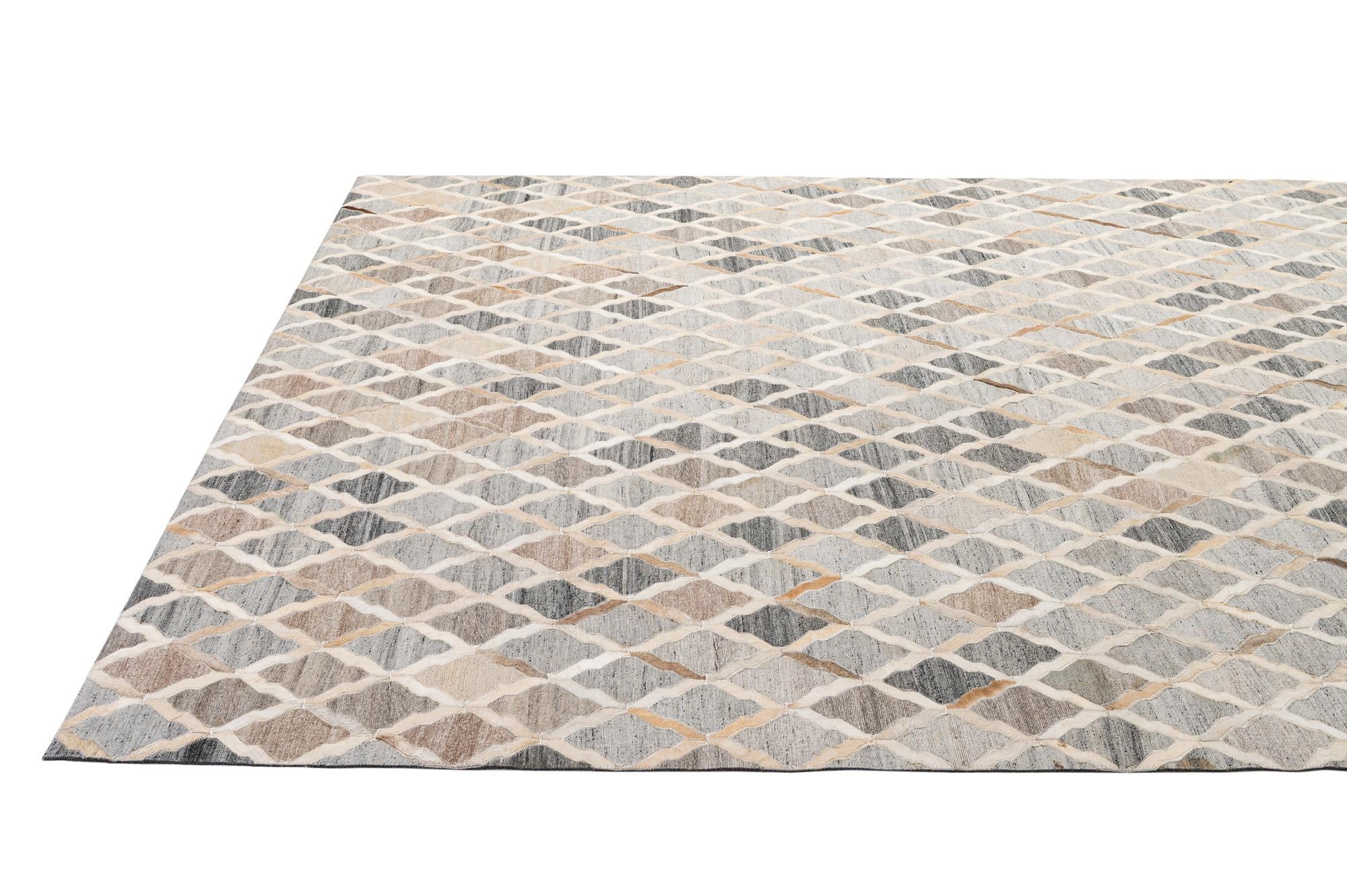 8' x 9' 10 Cowhide - Patchwork Rug