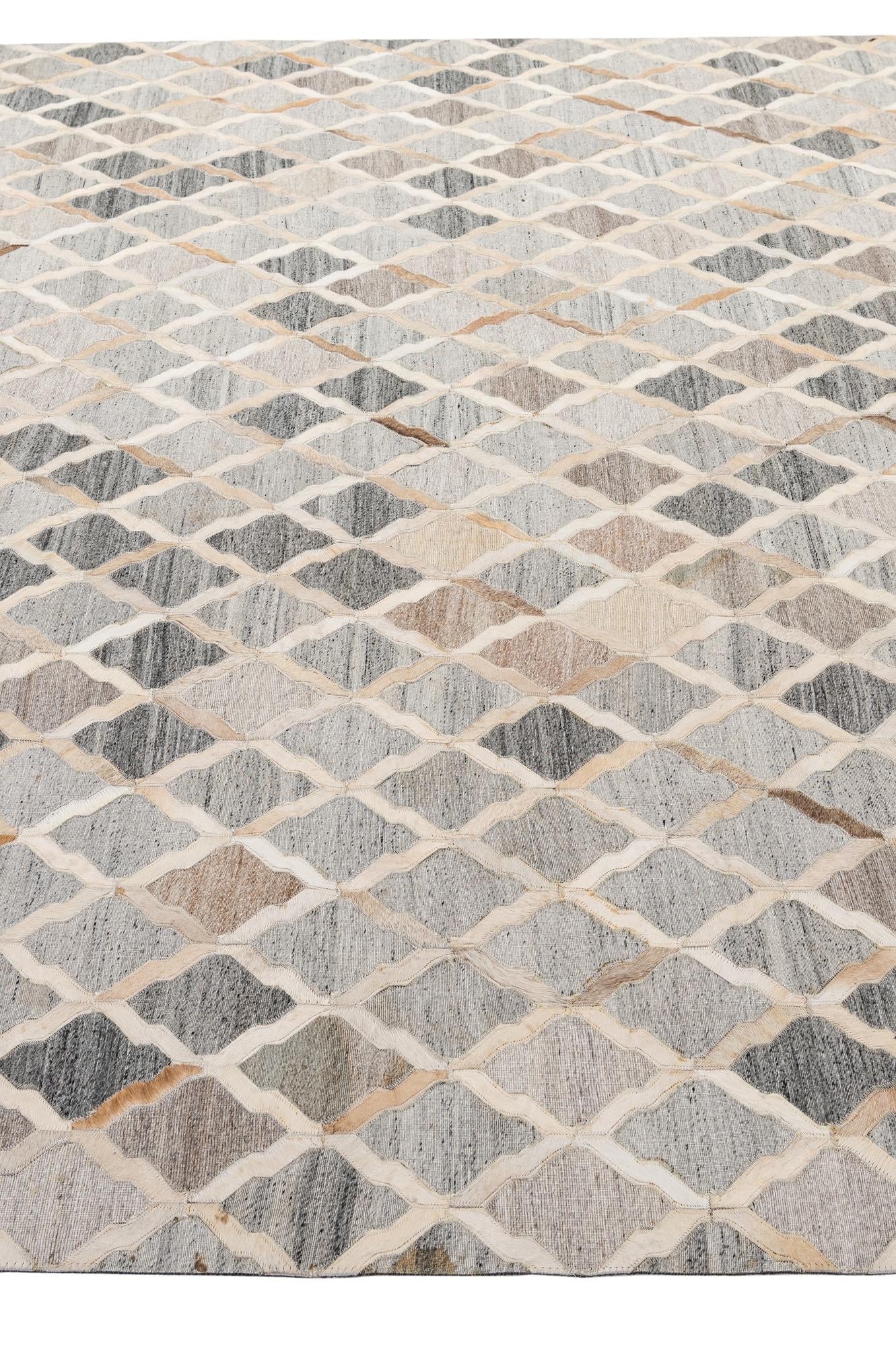 8' x 9' 10 Cowhide - Patchwork Rug