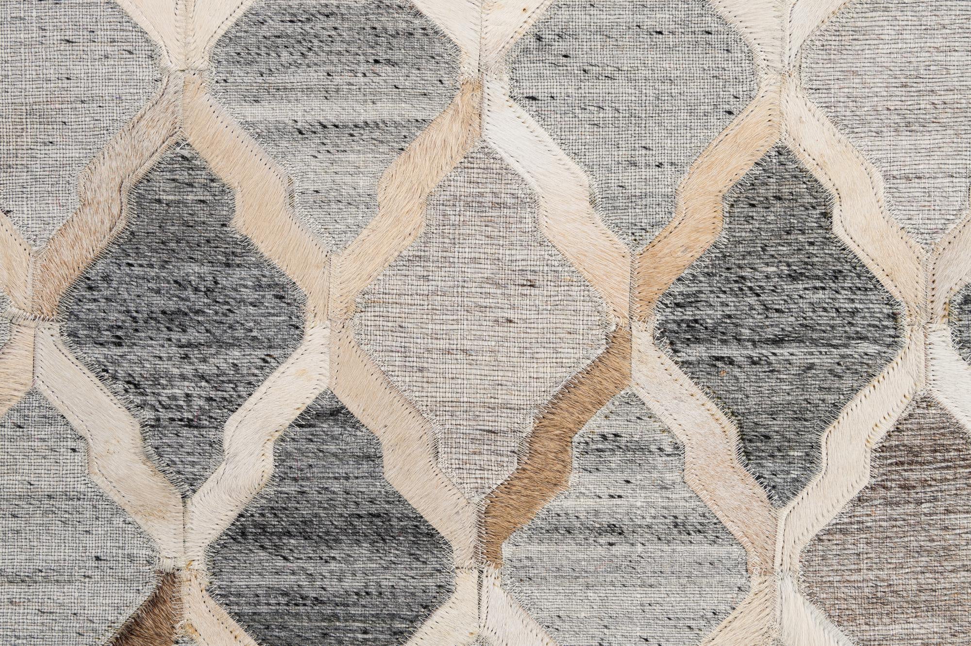 8' x 9' 10 Cowhide - Patchwork Rug