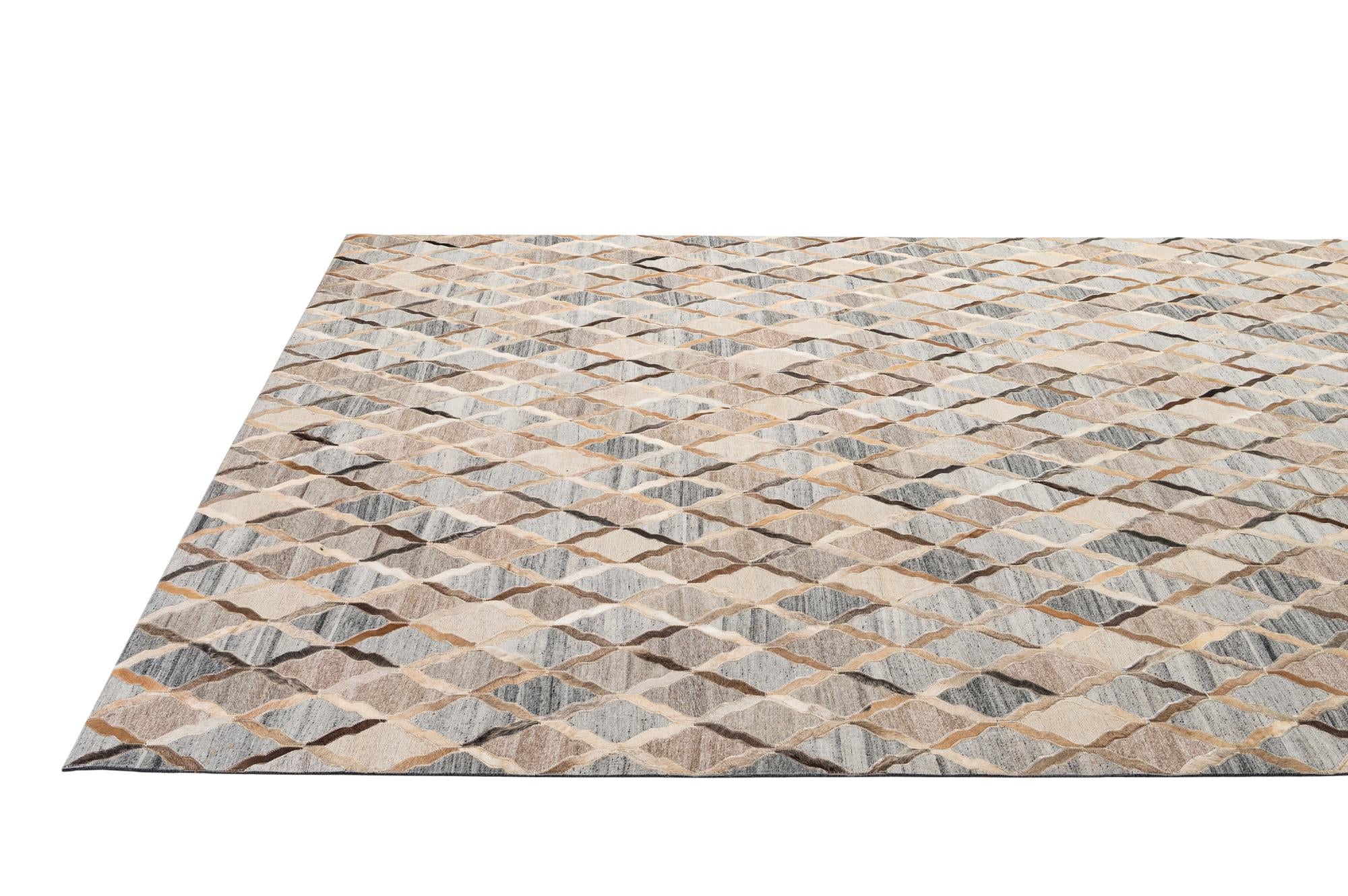 8' x 9' 10 Cowhide - Patchwork Rug