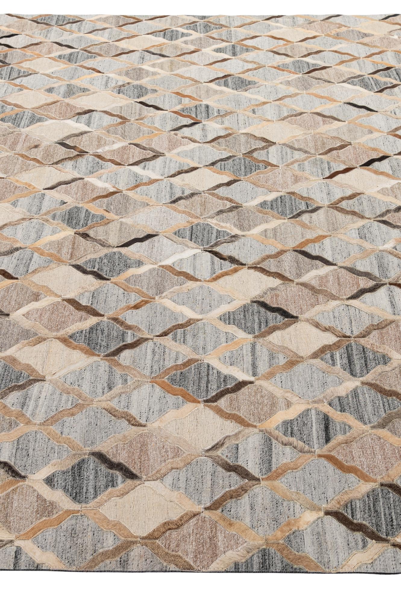 8' x 9' 10 Cowhide - Patchwork Rug