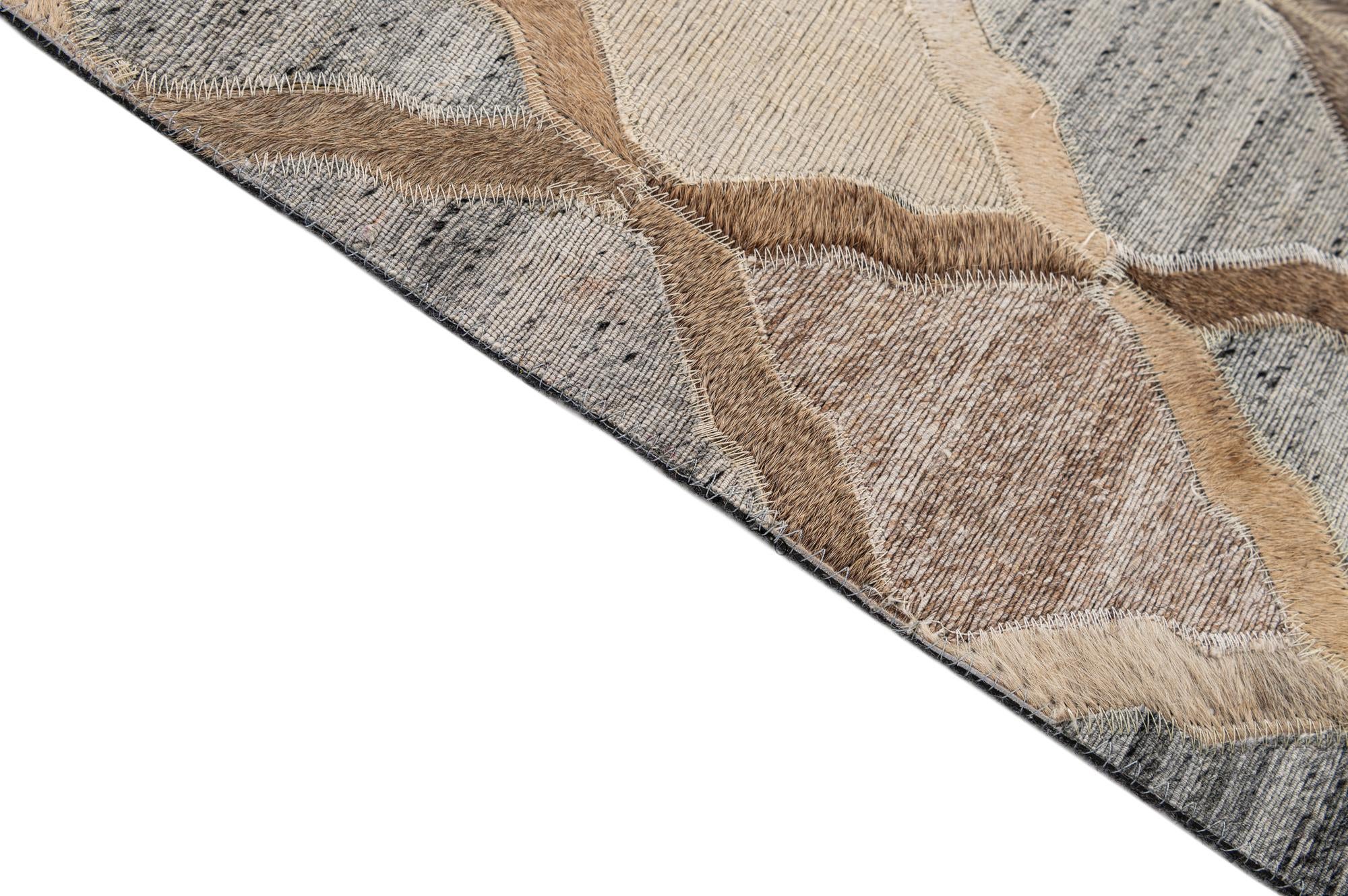 8' x 9' 10 Cowhide - Patchwork Rug