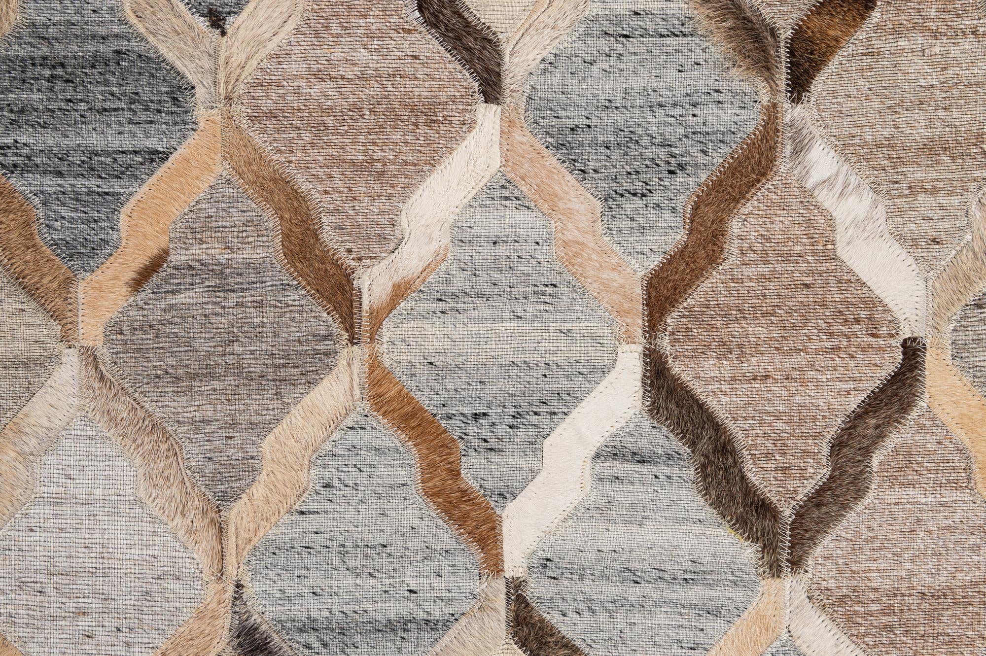 8' x 9' 10 Cowhide - Patchwork Rug