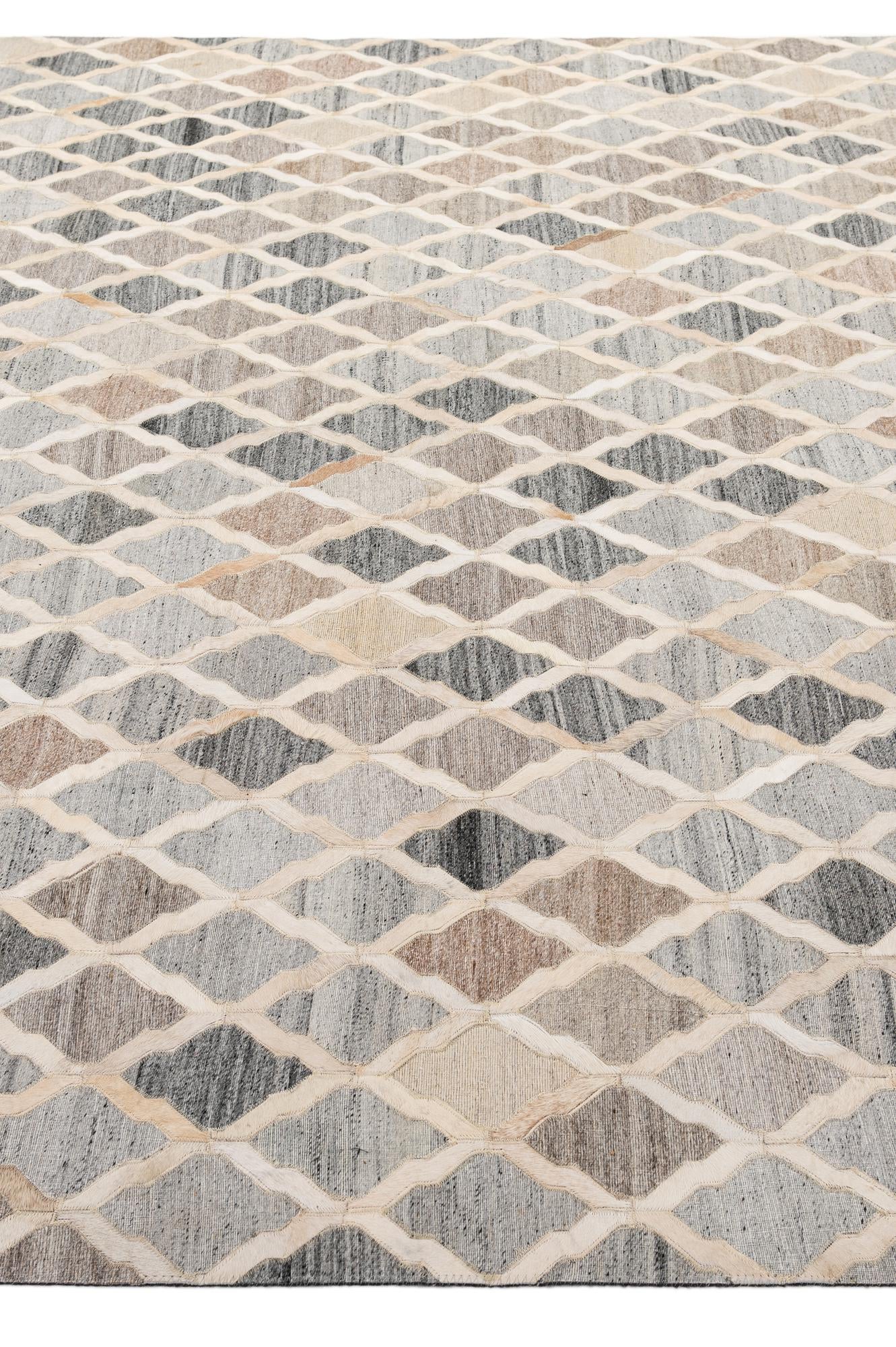 8' x 9' 10 Cowhide - Patchwork Rug