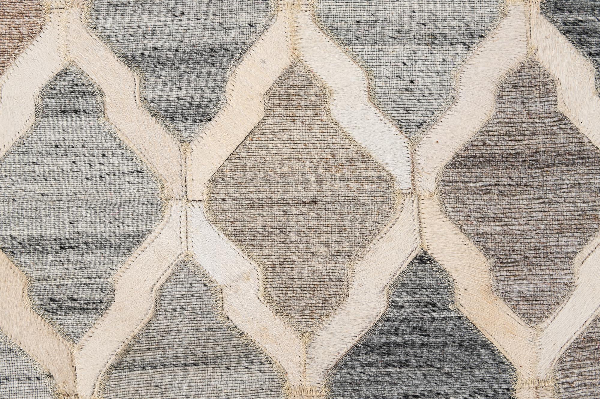8' x 9' 10 Cowhide - Patchwork Rug