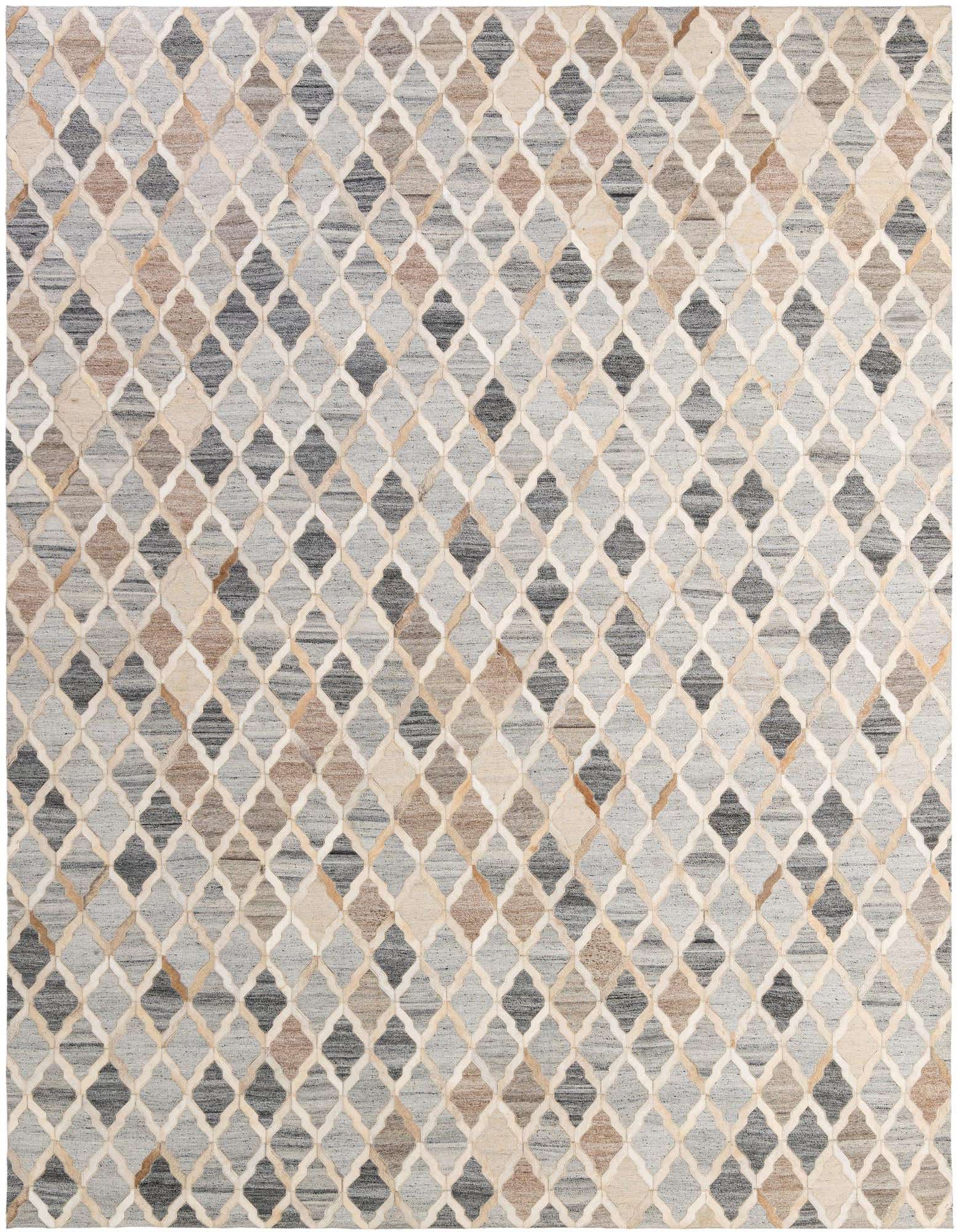 8' x 9' 10 Cowhide - Patchwork Rug