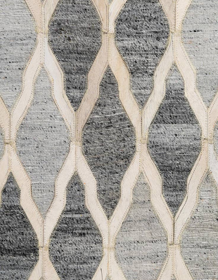 Detail image of 8' 1 x 9' 11 Cowhide - Patchwork Rug