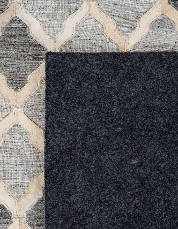 Detail image of 8' 1 x 9' 11 Cowhide - Patchwork Rug