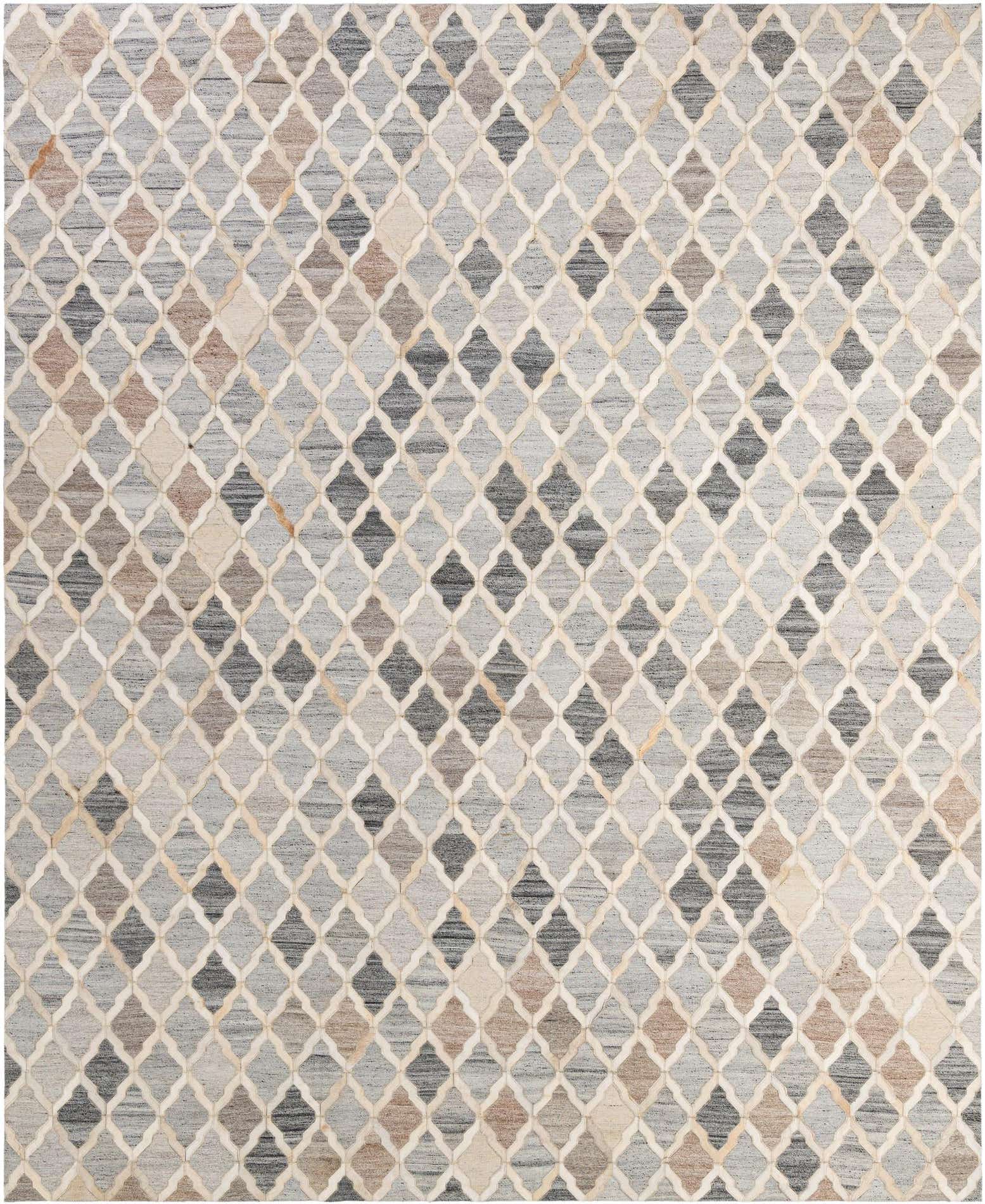8' 1 x 9' 11 Cowhide - Patchwork Rug