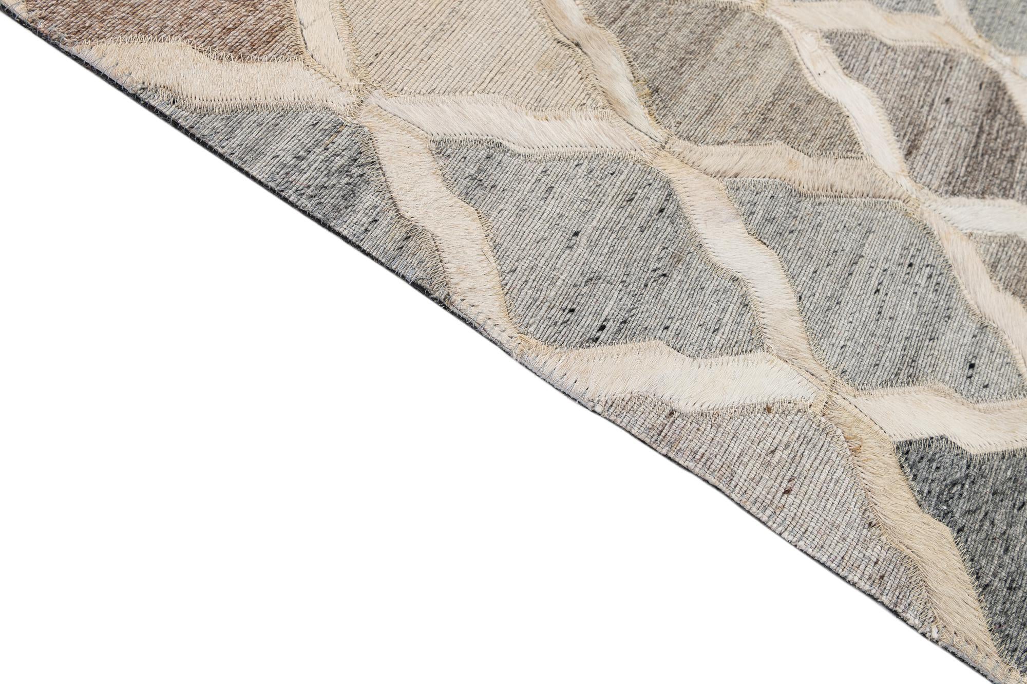 8' 1 x 9' 10 Cowhide - Patchwork Rug