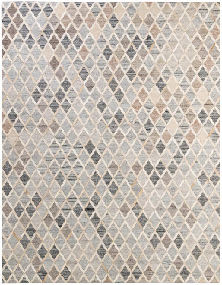 Detail image of 8' 1 x 9' 10 Cowhide - Patchwork Rug
