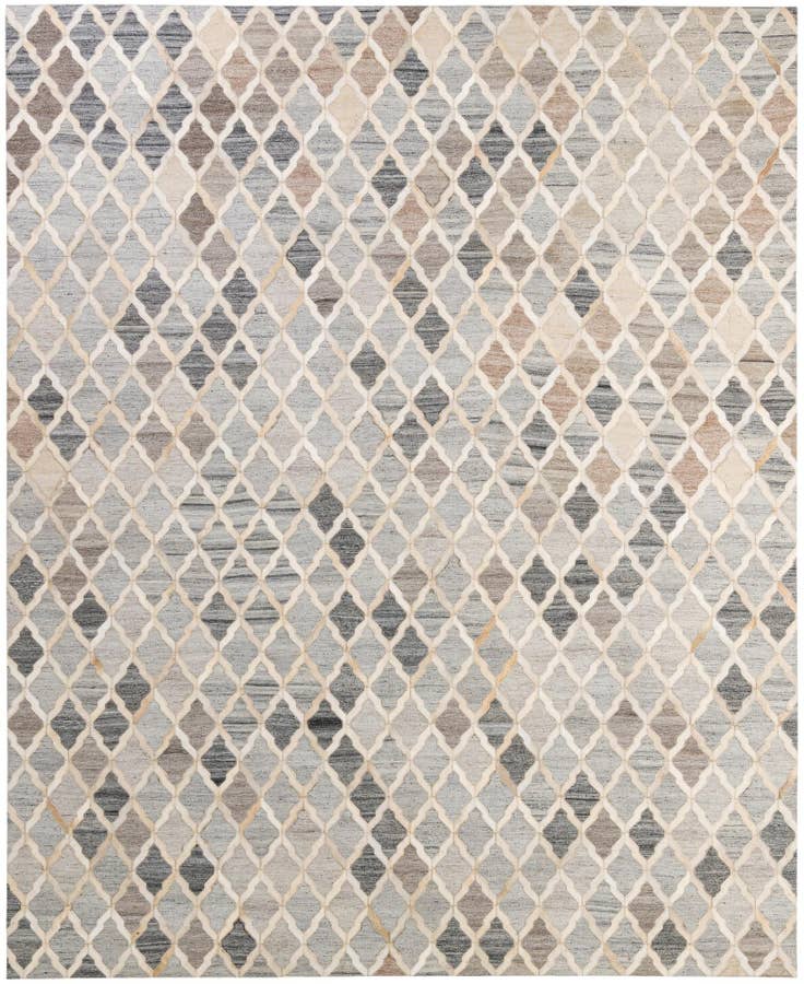 Detail image of 8' 1 x 9' 10 Cowhide - Patchwork Rug