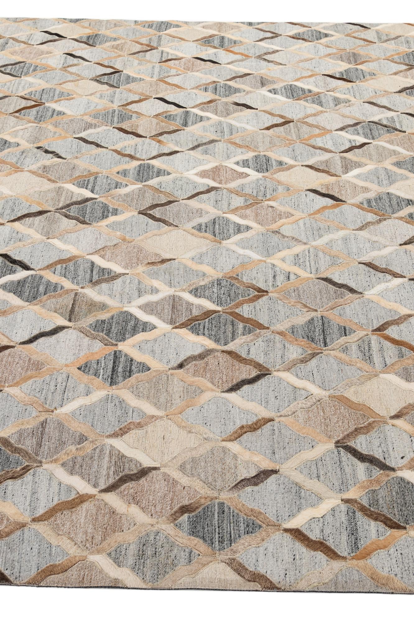8' 1 x 9' 10 Cowhide - Patchwork Rug