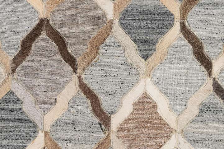 8' 1 x 9' 10 Cowhide - Patchwork Rug