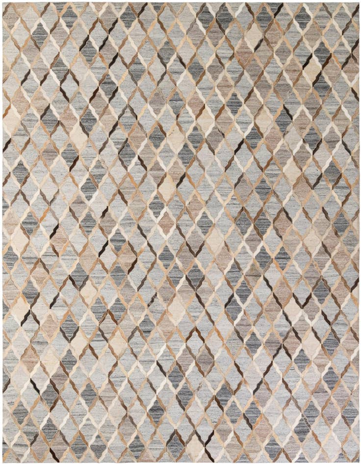 Detail image of 8' 1 x 9' 10 Cowhide - Patchwork Rug