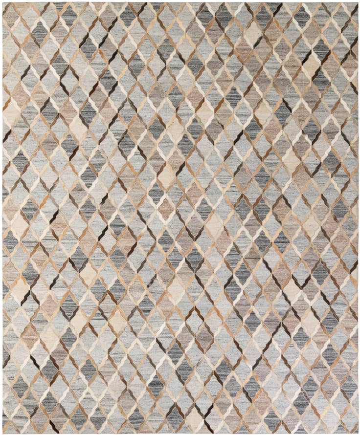 Detail image of 8' 1 x 9' 10 Cowhide - Patchwork Rug