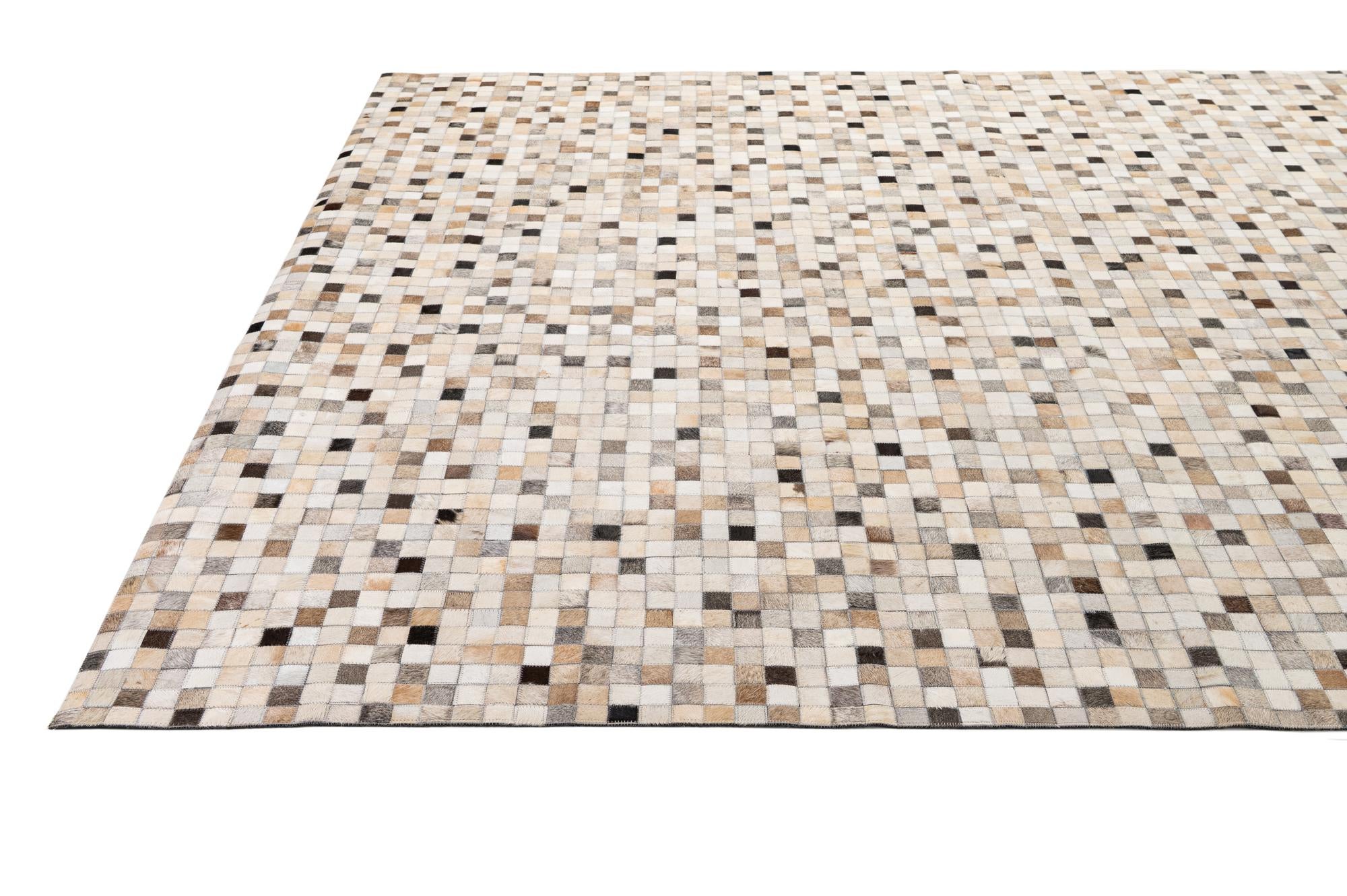 8' 1 x 9' 11 Cowhide - Patchwork Rug