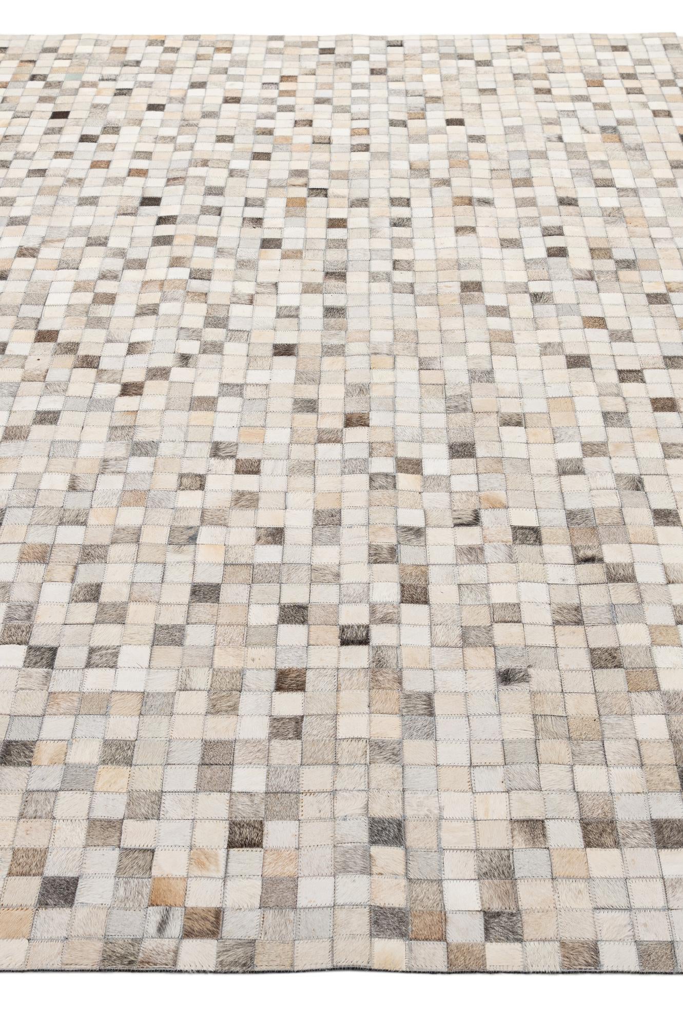8' 1 x 9' 11 Cowhide - Patchwork Rug