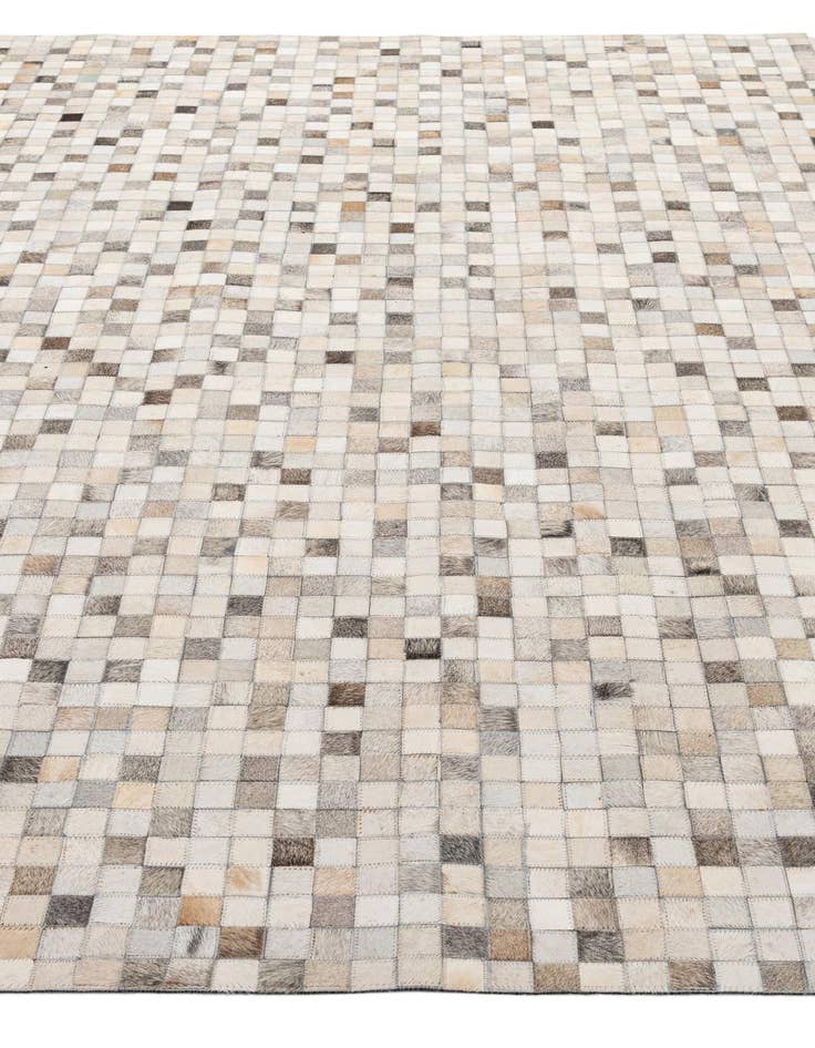 Detail image of 8' 1 x 9' 11 Cowhide - Patchwork Rug
