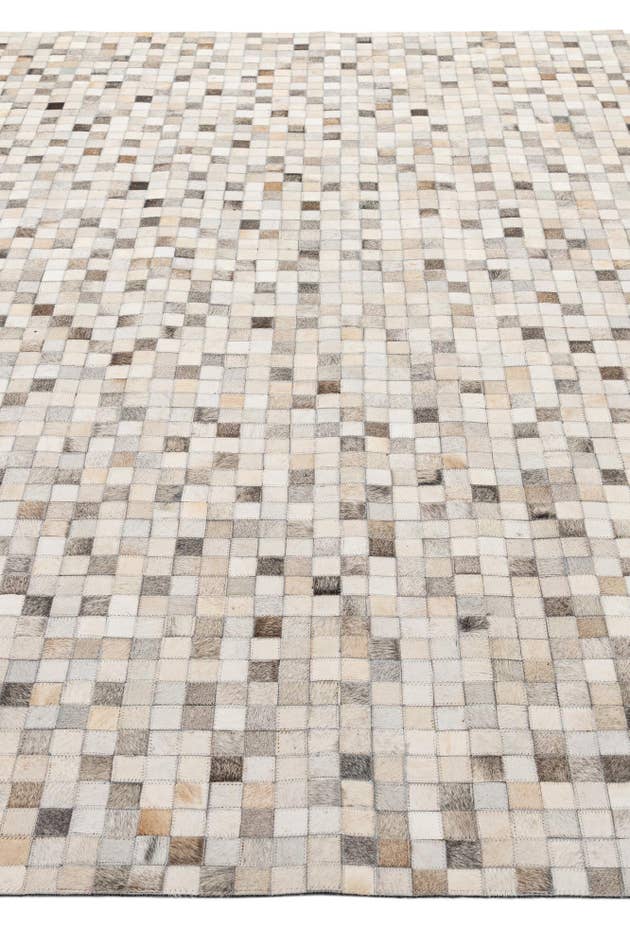 Detail image of 8' 1 x 9' 11 Cowhide - Patchwork Rug