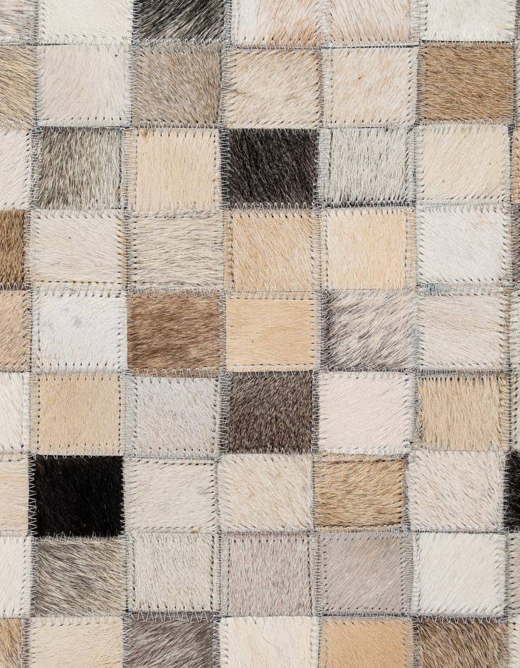 Detail image of 8' 2 x 10' Cowhide - Patchwork Rug