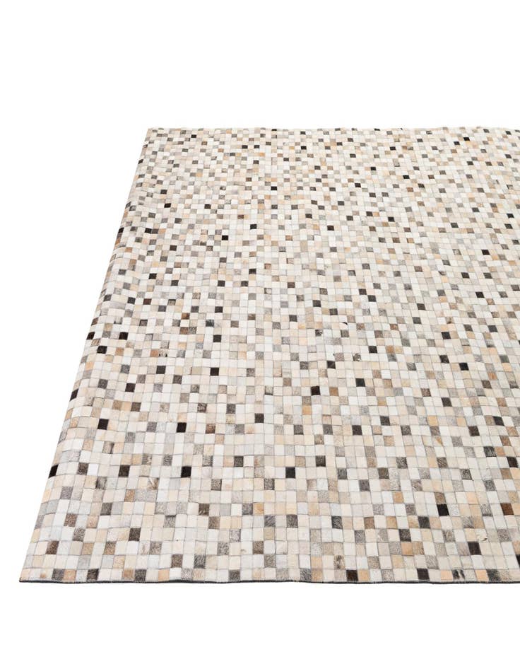 Detail image of 8' 1 x 9' 11 Cowhide - Patchwork Rug