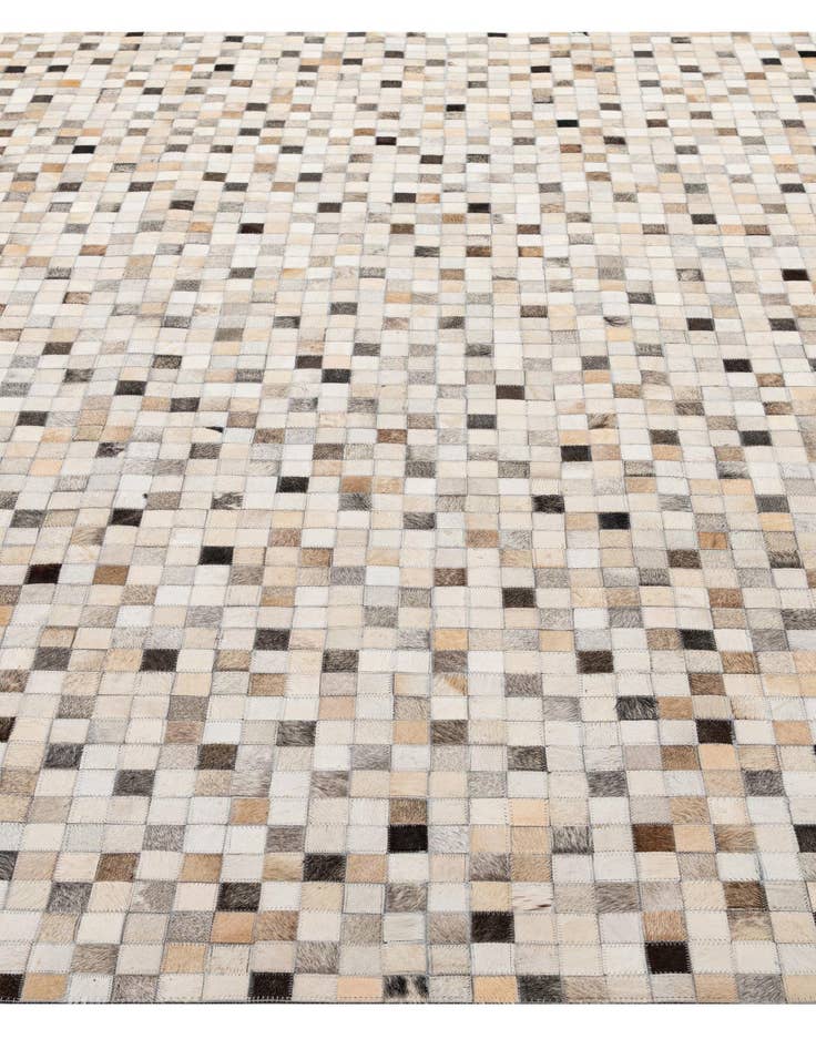 Detail image of 8' 1 x 9' 11 Cowhide - Patchwork Rug
