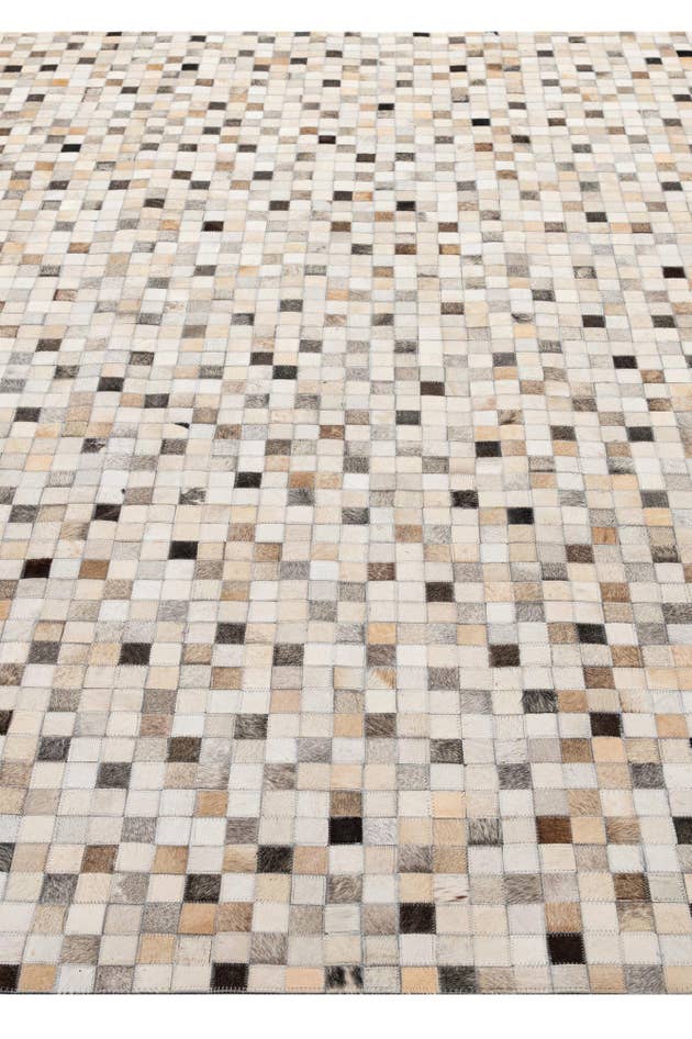 Detail image of 8' 1 x 9' 11 Cowhide - Patchwork Rug