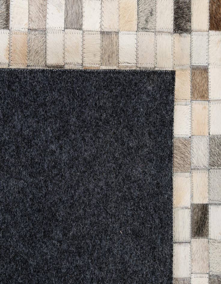 Detail image of 8' 1 x 9' 11 Cowhide - Patchwork Rug