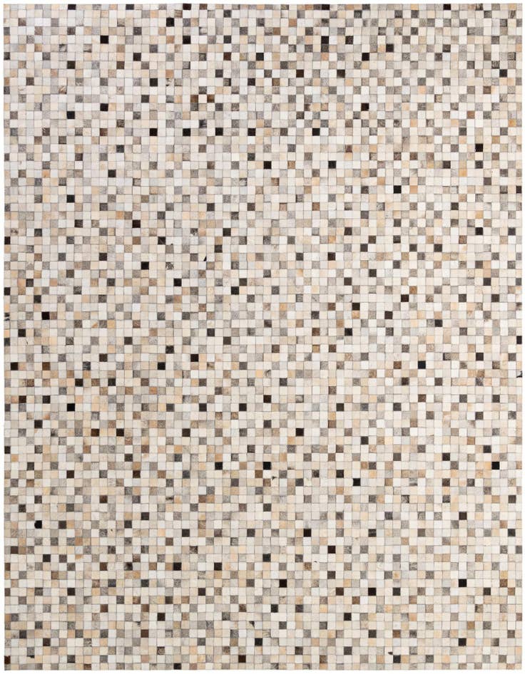 Detail image of 8' 1 x 9' 11 Cowhide - Patchwork Rug