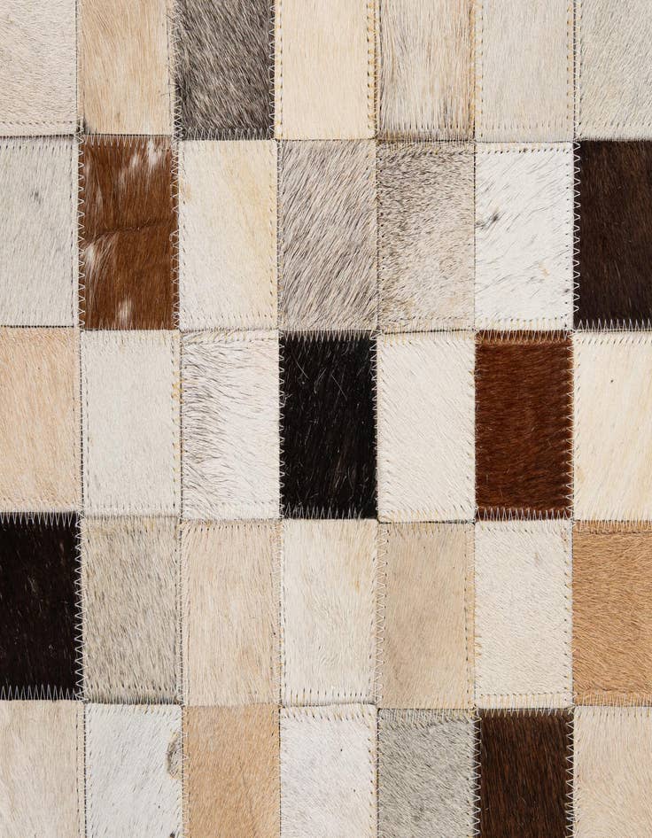 Detail image of 8' x 9' 11 Cowhide - Patchwork Rug