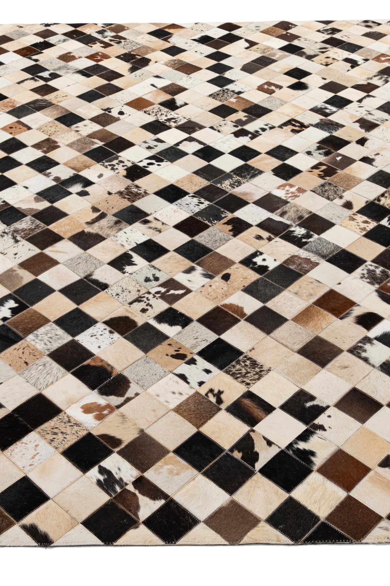 8' 1 x 9' 11 Cowhide - Patchwork Rug