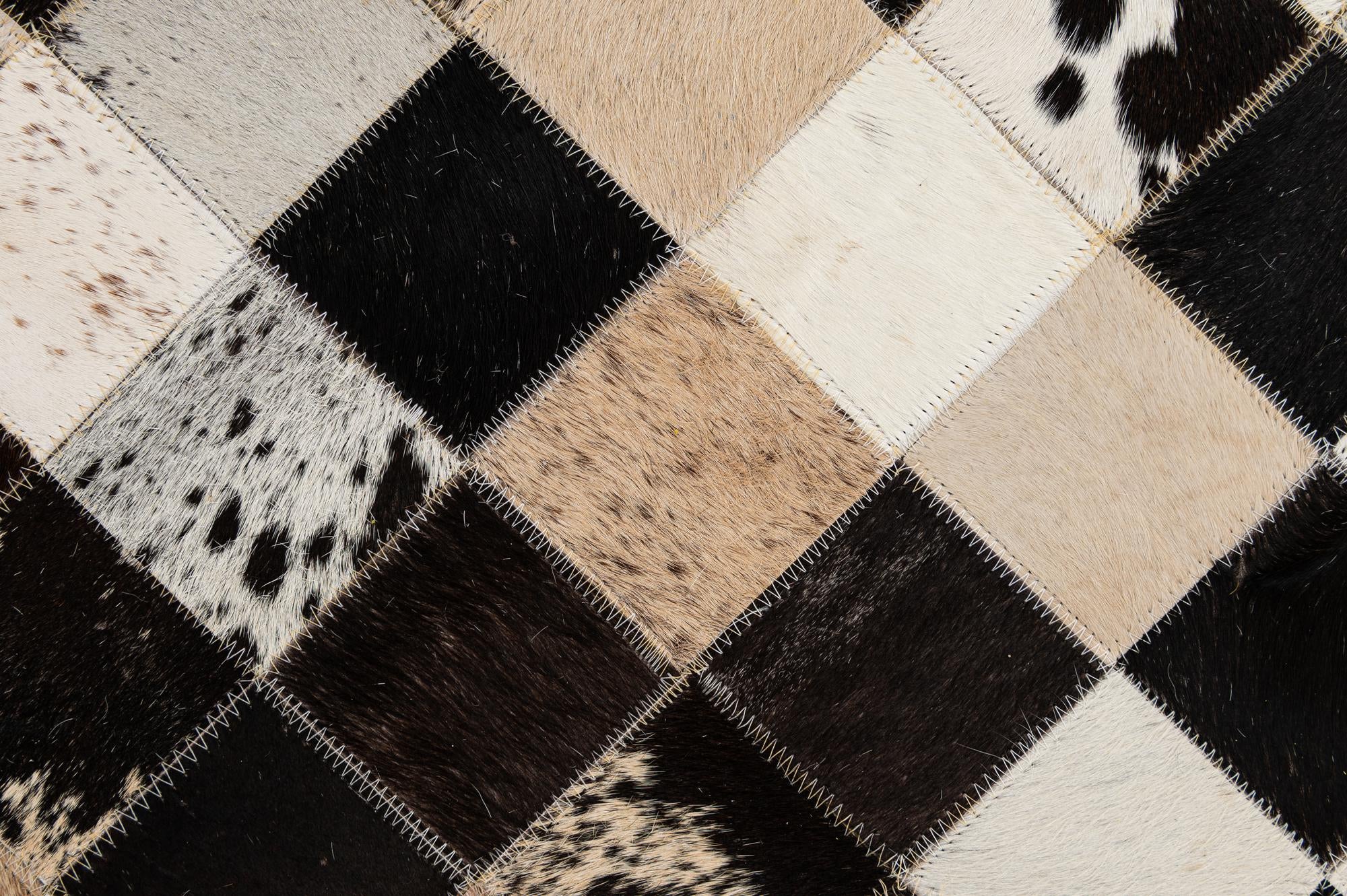 8' 1 x 9' 11 Cowhide - Patchwork Rug