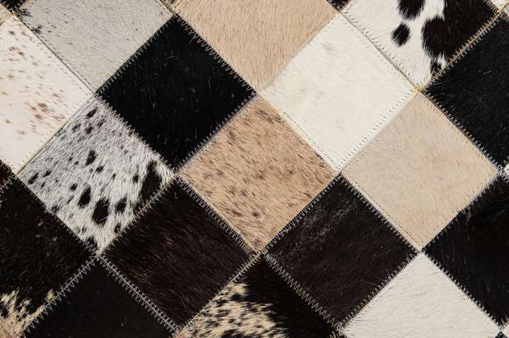 8' 1 x 9' 11 Cowhide - Patchwork Rug
