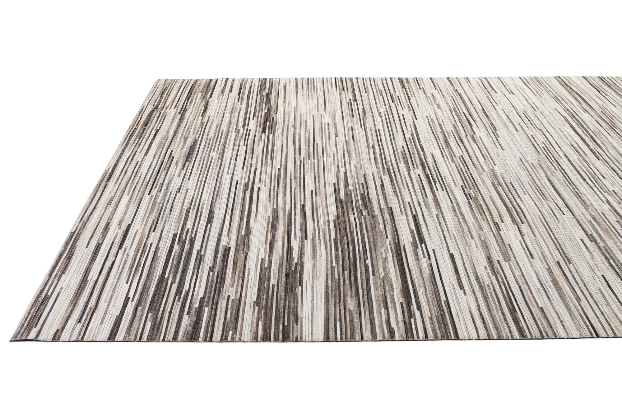 8' 1 x 10' 2 Cowhide - Patchwork Rug