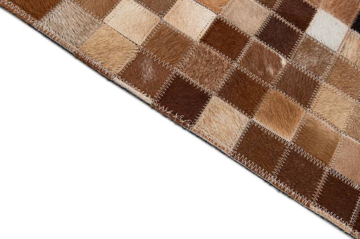 Detail image of 7' 11 x 9' 10 Cowhide - Patchwork Rug