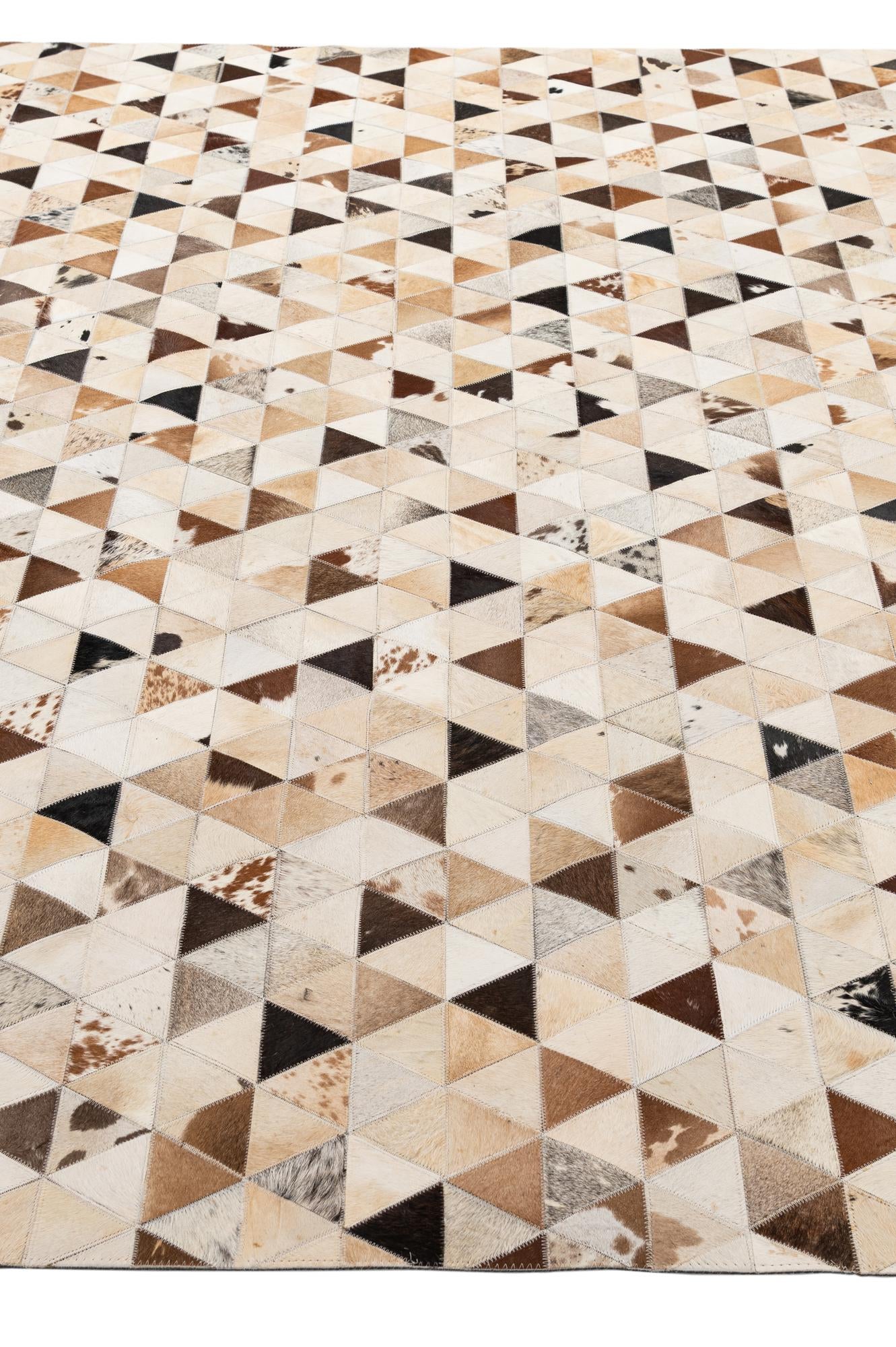 7' 11 x 9' 8 Cowhide - Patchwork Rug
