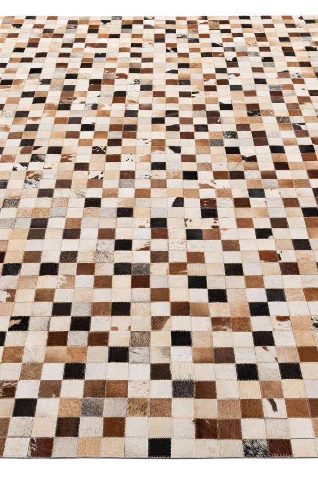 Detail image of 8' x 9' 11 Cowhide - Patchwork Rug