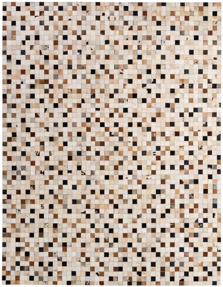 Detail image of 8' x 10' Cowhide - Patchwork Rug