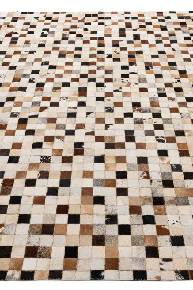 Detail image of 8' x 9' 11 Cowhide - Patchwork Rug