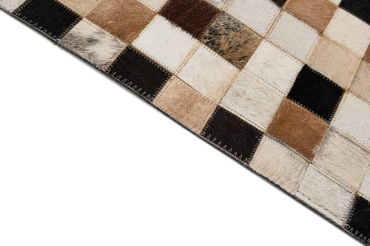 Detail image of 8' x 9' 11 Cowhide - Patchwork Rug