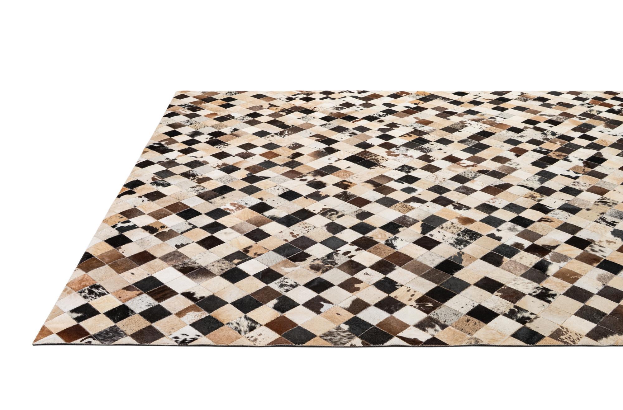 8' x 9' 11 Cowhide - Patchwork Rug