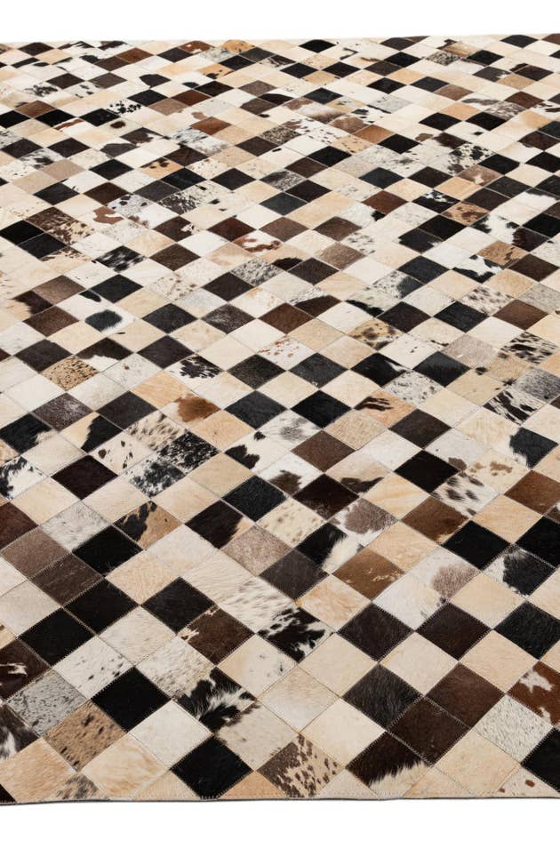 Detail image of 8' x 9' 11 Cowhide - Patchwork Rug