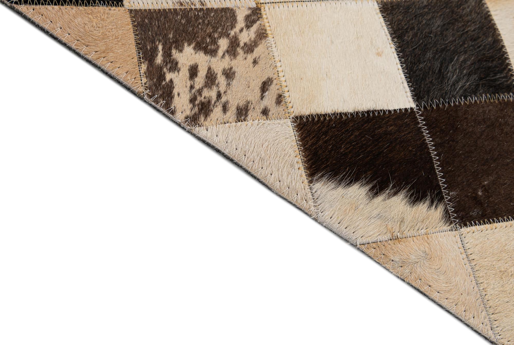 8' x 9' 11 Cowhide - Patchwork Rug