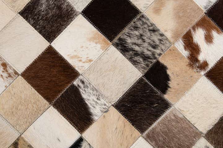 8' x 9' 11 Cowhide - Patchwork Rug