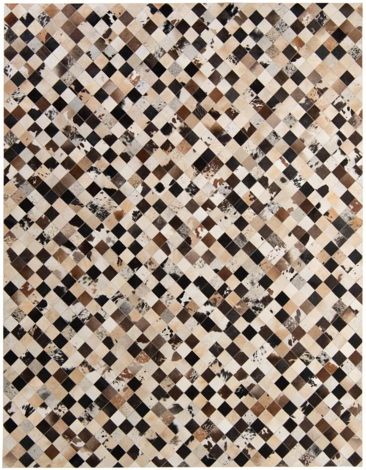 Detail image of 8' x 9' 11 Cowhide - Patchwork Rug